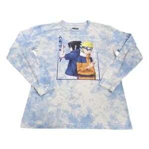 Ripple Junction Shirt Mens Large Blue Naruto Sasuke Graphic Long Sleeve Tee Top
